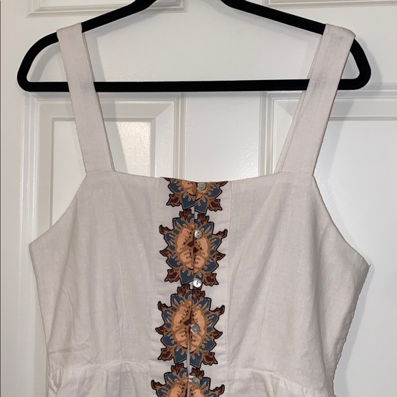 Cleobella Jolene Paisley Print Sleeveless Midi White Dress size L NWT - Picture 7 of 11